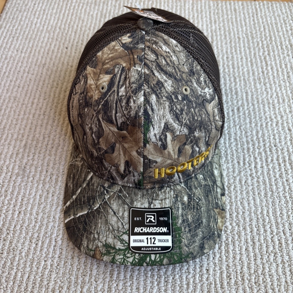 Hooters Mesh Logo Trucker Hat Camo Madeira Beach John's Pass SnapBack